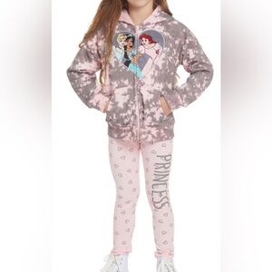 Disney Princess Zip Up Hoodie and Pants Set